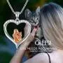 Best Friend Cat Necklace for Women Girls Heart Necklace Fashion Cute Dog Pendant Dainty Necklace Gift for Cat/Dog Lovers for Birthday Valentines Day Gift