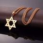 JewelBeauty Star of David Pendant Necklace Stainless Steel Jewish Jewelry for Men Women Religious Free 24'' Chain