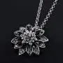 Black Dahlia Necklace,Crystal Jewelry Flower Pendant for Women Gift Custume Accessory