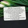 CYTING The Ten Commandments Engraved Wallet Card Christian Wallet Insert Bible Verse Religious Jewelry Inspirational Gift for Family Friends