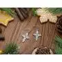 RareLove Vintage Cross Two Tone Golden Star Christmas Piercing Dangle Earrings CZ Rhinestone Silver Plated Alloy Holiday Jewelry For Women Girls RareLove Vintage Cross Two Tone Golden Star Christmas Piercing Dangle Earrings CZ Rhinestone Silver Plated Alloy Holiday Jewelry For Women Girls