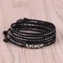 KELITCH Turquoise Beads Leather 3 Wrap Bracelet Bangle New Charm Strand Bracelets Cuff Fashion Jewelry Gift