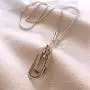 ALAIX Womens Necklace Gold Chain Long Necklaces with Pin Shaped Pendant Sweater Necklace Long for Women