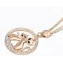 Ouran Necklace for Women,Cute Cat Pendant Necklace with CZ Crystal Girl Long Chain Necklace Rhinestone Necklace
