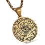 HZMAN Vintage Stainless Steel The Seal of The Seven Archangels Pendant Necklaces 22+2“ Chain
