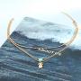 Yfe Pineapple Pendant Necklace Jewelry Layered Gold Necklace Choker for Women and Girls Layering Personalize Necklace (Style2)