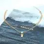 Yfe Pineapple Pendant Necklace Jewelry Layered Gold Necklace Choker for Women and Girls Layering Personalize Necklace (Style2)
