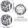 BAMOER 925 Sterling Silver Letter Retro Charms Openwork Alphabet Round Beads Fit Pandora Bracelet BAMOER 925 Sterling Silver Letter Retro Charms Openwork Alphabet Round Beads Fit Pandora Bracelet