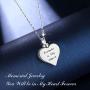 EUDORA Personalized Sterling Silver Memorial Cremation Urn Necklace for Ashes, Heart Shape with Holy Cross Keepsake Jewelry for Women Man, 20 inches Chain