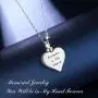 EUDORA Personalized Sterling Silver Memorial Cremation Urn Necklace for Ashes, Heart Shape with Holy Cross Keepsake Jewelry for Women Man, 20 inches Chain