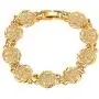 U7 Allah Bracelet for Women Girls|Platinum 18K Gold Plated Link Chain Coin Style Bracelets Bangle Religious Muslim Jewelry