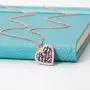 ENZOMAR Amethyst Crystal Heart Necklace for Women - 1 Year Anniversary Necklace for Girlfriend, Healing Crystal Necklace, Little Girls Jewelry, Wedding Anniversary, Dainty Necklace