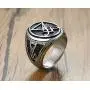 XUANPAI Mens Ring Stainless Steel Sigil of Lucifer Seal of Satan Devil Occult Symbol Signet Band,Size 8-12