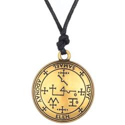 fishhook Key of Solomon The Sigil of The Archangel Samael for Magical Intentions Necklace