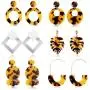 ORAZIO Acrylic Earrings for Women Drop Dangle Resin Earrings Set ORAZIO Acrylic Earrings for Women Drop Dangle Resin Earrings Set
