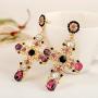 Big Cross Earrings,Color Crystal Baroque Drop Dangle Earrings for Women Teens Girls Bar Party Gifts