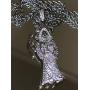 Shop-iGold Men Women 925 Italy Finish Iced Santa Muerte Charm Ice Out Pendant Stainless Steel Real 2 mm Rope Chain Necklace, Mens Jewelry, Iced Pendant, Rope Necklace