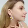 Boho Flower Stud Earrings for Women Girls Flower Shaped Daisy Earrings with Gold Bud Double Metal Flower Dangle Drop Post Earrings 4 pcs Boho Flower Stud Earrings for Women Girls Flower Shaped Daisy Earrings with Gold Bud Double Metal Flower Dangle Drop Post Earrings 4 pcs