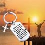 FUSTMW Christian Keychain Bible Verse Gifts Armor of God Cross Charm Ephesians 6:10 Religious Jewelry Confirmation Gifts
