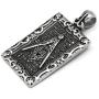 GUNGNEER Masonic Necklace Stainless Steel Keel Chain Dog Tag Mason Pendant Biker Freemason Jewelry for Men Women