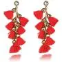 Colorful Layered Tassel Earrings for Women Bohemian Drop Dangle Earrings Tassel Fringe for Ladies Daily Wear Wedding Christmas Gifts