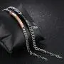 MMTTAO 2Pcs Couple Bracelet for His and Her Matching Sets Cubic Zirconia Titanium Stainless Steel Friendship Relationship Personalized Distance Chain Bracelet for Women Men Lover Promise Jewelry Gifts