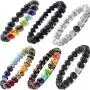 Black Lava Stone 7 Chakra Bracelets 6pcs mix 8mm Yinyang Rock Bead Elastic Natural Stones Gemstones Oil Diffuser Yoga Menditation Beads Bracelets for Men Women Girls Jewelry (6pcs Lava Stone Bracelet) Black Lava Stone 7 Chakra Bracelets 6pcs mix 8mm Yinyang Rock Bead Elastic Natural Stones Gemstones Oil Diffuser Yoga Menditation Beads Bracelets for Men Women Girls Jewelry (6pcs Lava Stone Bracelet)