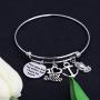 AKTAP Navy Mom Bracelet Military Wife Jewelry The Navy Has My Sailor But I Have His Heart Military Mom/Wife Charm Bracelets