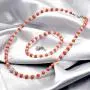 LZMEI 4mm Faux Crystal Glass Imitation Pearls Necklace Bracelet Earring Jewelry 3 Sets for Women Girls