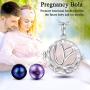 AEONSLOVE Pregnancy Necklace Lotus Long Pendant Necklaces Chime Ball Music Wishing Jewellery Pregnancy Gifts for Women Maternity Mum Baby Shower