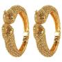MUCH-MORE Peacock Traditional Open able Bangle with Crafting Work for Women