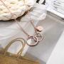 Mother Daughter Necklace, White Gold Plated Infinity Circle Necklace Gifts for Mom and Daughter Heart Initial Necklace Mother Daughter Gifts Mothers Day Christmas Birthday Gifts for Women Girls