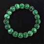 SIMECO JEWELRY Malachite Crystal Green Beads Bracelet The Anti-Anxiety Bracelet Adjustable Elasticity Brings Luck Wealth Handmade Bracelet 7.5 inch (8 mm Bead)