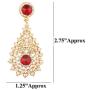 Touchstone Indian Bollywood Rhinestone bridal designer jewelry earrings for women