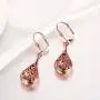Mothers Day Gifts Filigree Teardrop Leverback Dangle Earrings for Women Rose Gold Plated Jewelry Hypoallergenic Earrings Mothers Day Gifts Filigree Teardrop Leverback Dangle Earrings for Women Rose Gold Plated Jewelry Hypoallergenic Earrings