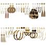 Fashion Earrings for Women Trendy Teen Girls Boho Dangle Earring & Pearl Stud Jewelry Set, Acrylic Drop Rattan Leather Earring for Birthday Party/Valentine/Christmas Gifts