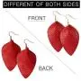 Genuine Leather Earrings Lightweight Teardrop Earrings - Handmade Leaf Dangle Antique Looking Petal Summer Earrings Set for Women Girls, 9 Pairs Random Color Genuine Leather Earrings Lightweight Teardrop Earrings - Handmade Leaf Dangle Antique Looking Petal Summer Earrings Set for Women Girls, 9 Pairs Random Color