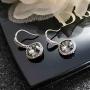 SBLING Platinum Plated Cubic Zirconia/Swarovski Cushion Shape Halo Pendant Necklace/Earrings- Gifts for Women/Girls