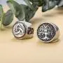 Hanpabum 2Pcs Stainless Steel Rings for Men Celtic Knot Signet & Tree of Life Rings Set Size 7-13 Hanpabum 2Pcs Stainless Steel Rings for Men Celtic Knot Signet & Tree of Life Rings Set Size 7-13