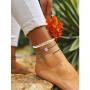 Wave Anklet for Women Vsco Bracelet Sunflower Braided Rope Bracelet Friendship Bohemian Handmade Bracelet Waterproof Anklet for Girls