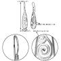 EVER FAITH Womens 925 Sterling Silver 1.8 Inch Simple Open Filigree Tear Drop Hook Dangle Earrings