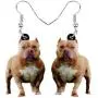 WEVENI Acrylic Cute English Bulldog Dog Earrings Dangle Pet Puppy Jewelry For Women Girls Novelty Gifts