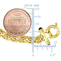 Jewelry Affairs 14k Yellow Gold Byzantine Link Bracelet, 8mm, 7.25''