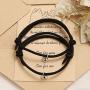 NC 2pcs Magnetic Couples Bracelets for Women Men Mutual Attraction Relationship Matching Friendship Rope Stainless Steel Bracelets for Teen Girls Sister Jewelry