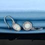 GEMSME White Gold Plated Teardrop Opal Dangle Earrings For Women GEMSME White Gold Plated Teardrop Opal Dangle Earrings For Women