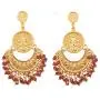 Touchstone''Tribal Bohemian Chic'' Indian Bollywood pretty fringes and floral theme ethnic south Indian Chandbali Moon bridal designer jewelry chandelier earrings for women Touchstone''Tribal Bohemian Chic'' Indian Bollywood pretty fringes and floral theme ethnic south Indian Chandbali Moon bridal designer jewelry chandelier earrings for women