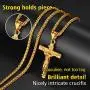 ChainsPro Can Customized, Crucifix Cross Pendant Necklace, with Chain-22+2'', Stainless Steel/Gold Plated (Send Gift Box) ChainsPro Can Customized, Crucifix Cross Pendant Necklace, with Chain-22+2'', Stainless Steel/Gold Plated (Send Gift Box)