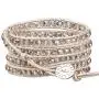 KELITCH Fashion Gray Crystal Beaded 5 Wrap Bracelet On Leather Strand Bracelets Jewelry KELITCH Fashion Gray Crystal Beaded 5 Wrap Bracelet On Leather Strand Bracelets Jewelry
