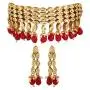 MUCH-MORE Indian Traditional Kundan Necklace Earrings Set Ethnic Bollywood Wedding Party Wear Jewelry for Women/Girls MUCH-MORE Indian Traditional Kundan Necklace Earrings Set Ethnic Bollywood Wedding Party Wear Jewelry for Women/Girls