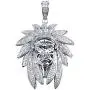 TOPGRILLZ 14K Gold Plated Iced Out CZ Chief Chain Pendant Necklace for Men and Women Fashion Novelty Jewelry TOPGRILLZ 14K Gold Plated Iced Out CZ Chief Chain Pendant Necklace for Men and Women Fashion Novelty Jewelry